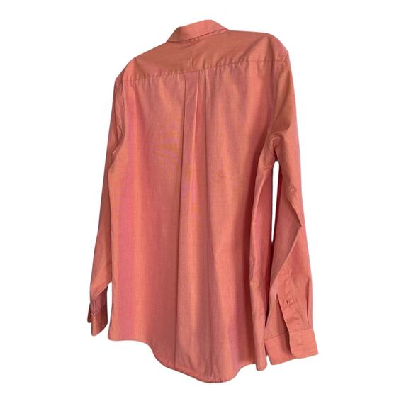 Vintage LL Bean Cotton Salmon Button Down Shirt Mens 15-35 - Picture 4 of 16